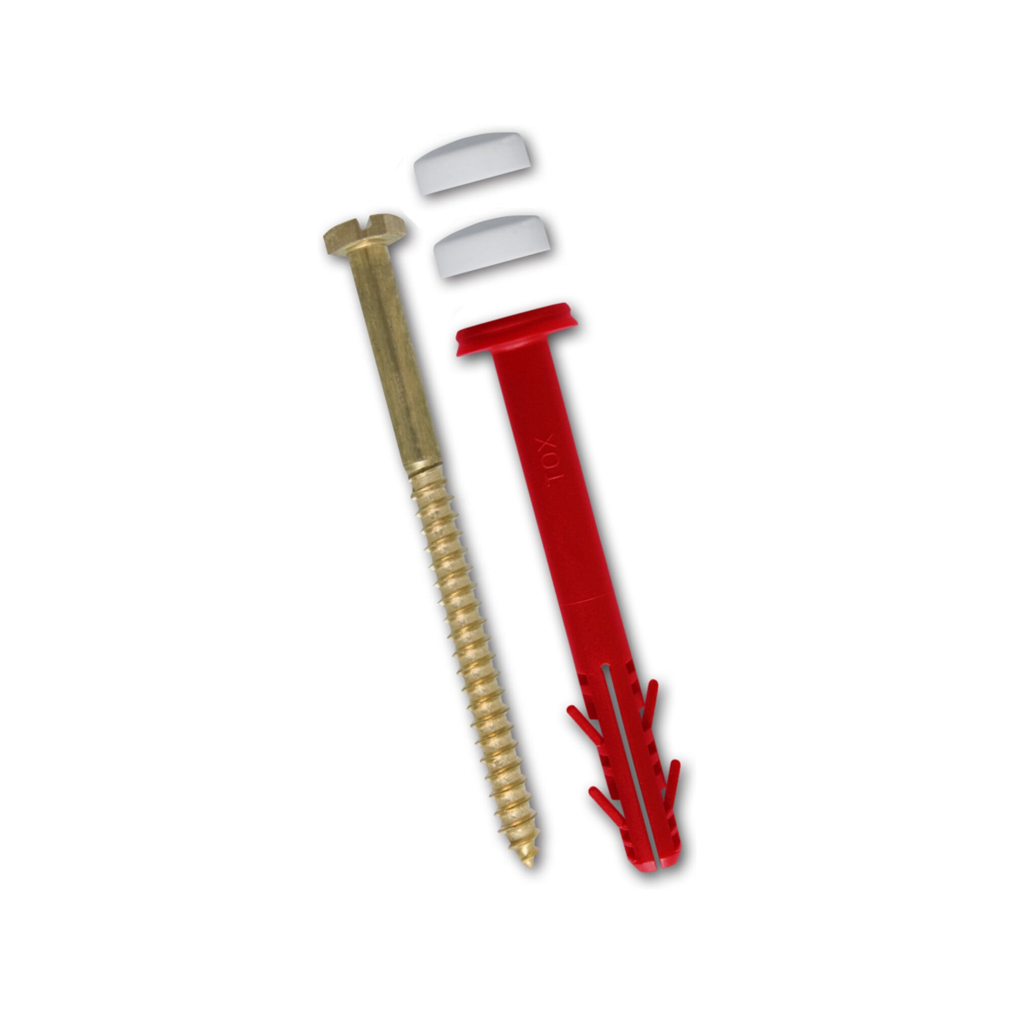 TOX Toilet Plus Dübelset für Stand-WC, weiß/chrom, 4510152