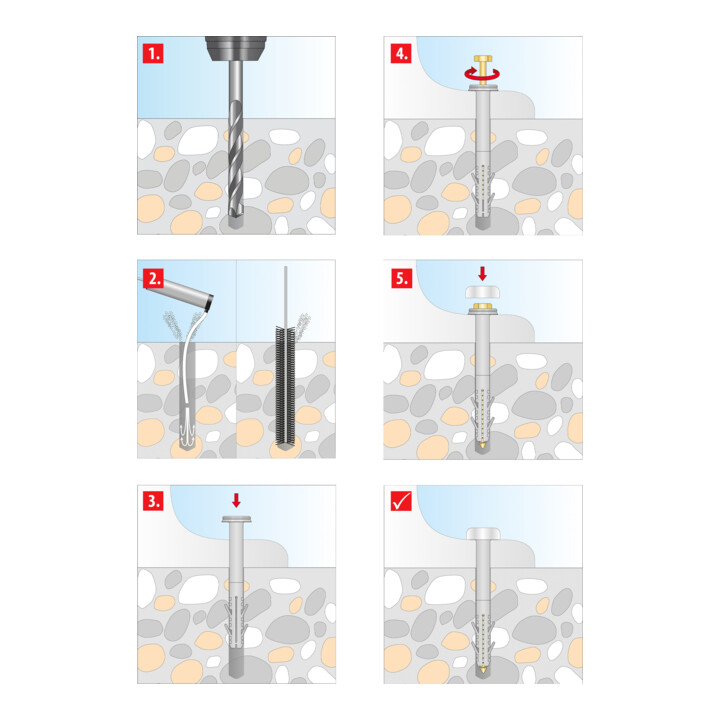 TOX Stand-WC-Befestigung Toilet XL Cap weiß