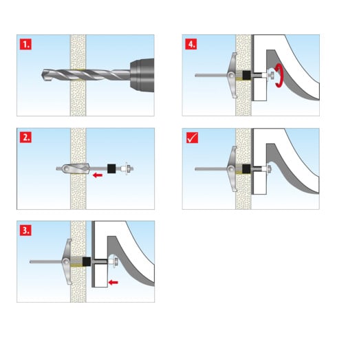 TOX Waschtischbefestigung Oase Spagat M10