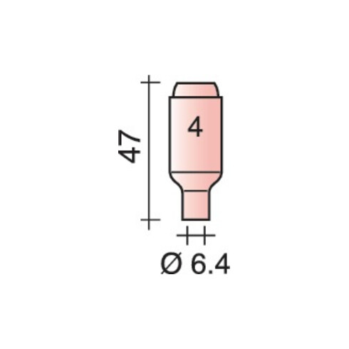 Trafimet Keramische Gasdüse Standard, L: 47 mm