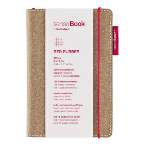 transotype Notizbuch senseBook Red Rubber 75020602 S kariert