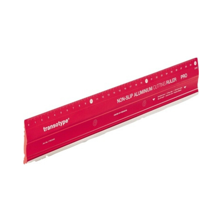 transotype Schneidelineal PRO 17803006 30x5cm Aluminium rot