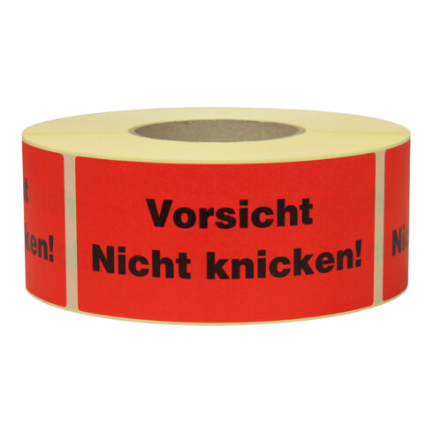TransPak Étiquettes d'avertissement Attention Ne pas plier 1 000 pcs/rouleau