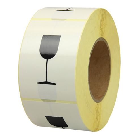 TransPak Étiquettes d'avertissement Ne pas renverser Verre 1 000 pcs/rouleau