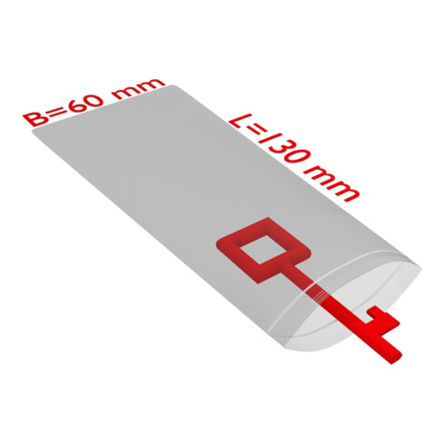 TransPak Sachets à fermeture pression 60x130mm, 50my, VE2000