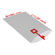 TransPak Sachets à fermeture pression 80x120mm, 50µ, VE2000