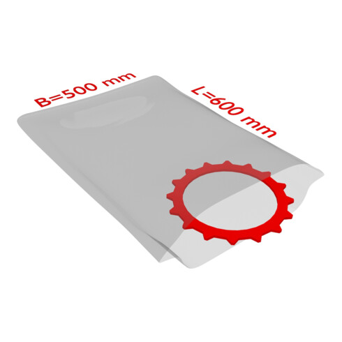 TransPak Sacs plats PE, 1000 pcs, 500x600 mm, 25 µm, transparent