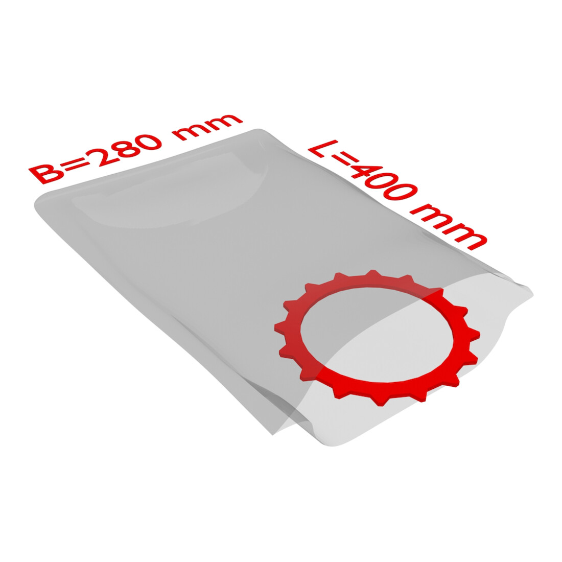 TransPak Sacs plats PE, VE1000, 280x400mm, 50µ, transparent
