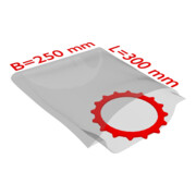 TransPak Sacs plats PE, VT1000, 250x300mm, 50µ, transparent