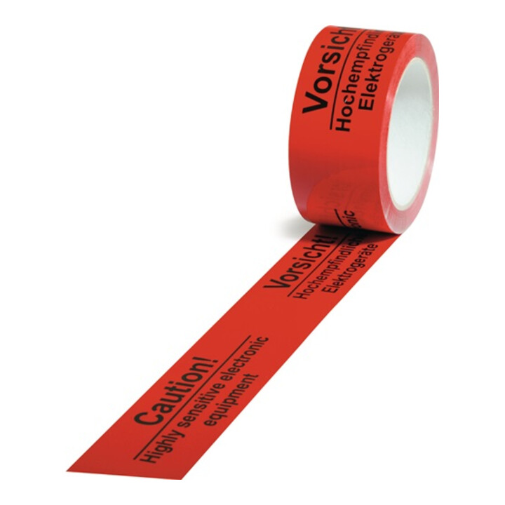 TransPak Warn-Klebebänder 50 mm x 66 lfm. ''Empfindliche Geräte''