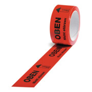 TransPak Warn-Klebebänder 50 mm x 66 lfm. mit Aufdruck ''Oben''-1
