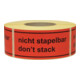 TransPak Warnetiketten 145x70 mm aus Papier ''Nicht stapelbar Don´t stack''-1