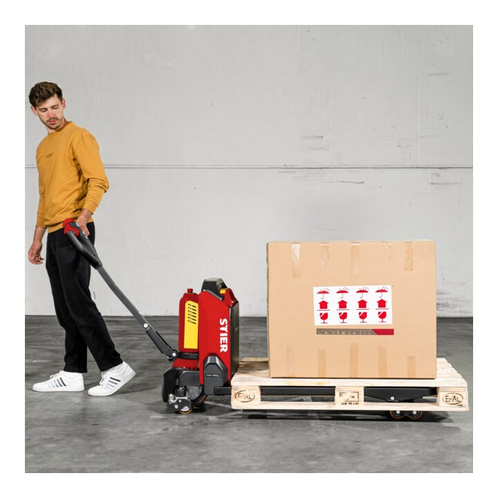 Transpalette électrique STIER EZY-15, capacité de charge 1 500 kg, longueur de fourche 1 150mm