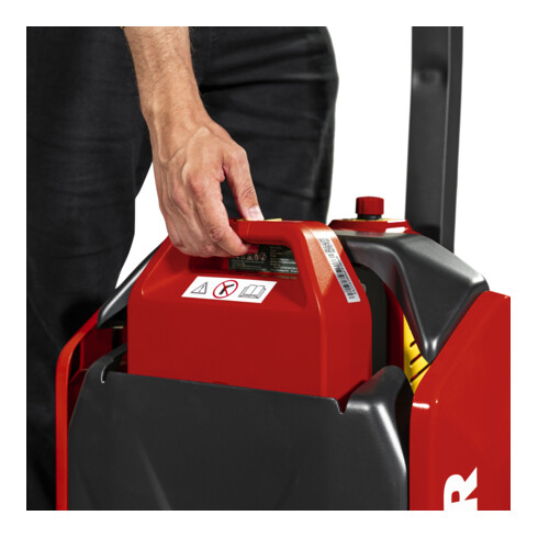 Transpalette électrique STIER EZY-15, capacité de charge 1 500 kg, longueur de fourche 1 150mm