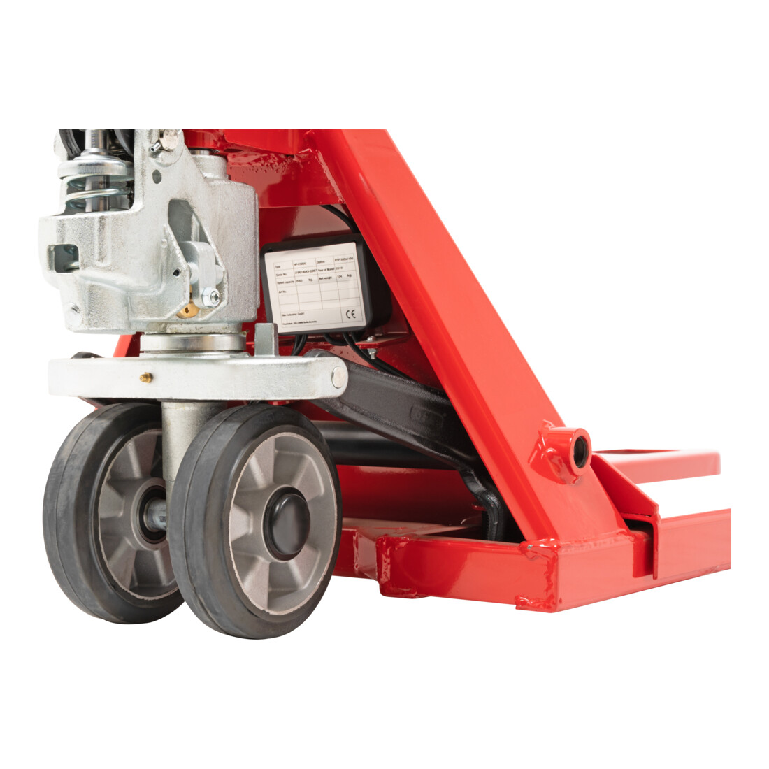 Transpalette peseur STIER, incréments de 1 kg, capacité 2 000 kg