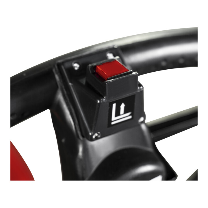 Transpalette semi-électrique à pantographe STIER EZX-10, capacité de charge 1 000 kg, longueur de fourche 1 170 mm