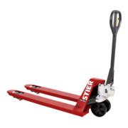 Transpalette STIER, capacit&eacute; de charge 2500 kg, longueur de fourche 1150 mm, pneus en nylon, avec Quicklift