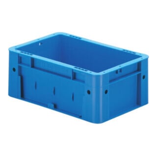 Transportbehälter L300xB200xH120mm grau PP Schwerlast Seitenwände geschl.