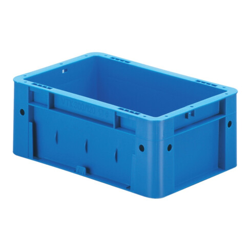 Transportbehälter L300xB200xH120mm grau PP Schwerlast Seitenwände geschl.