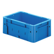 Transportbehälter L300xB200xH120mm grau PP Schwerlast Seitenwände geschl.