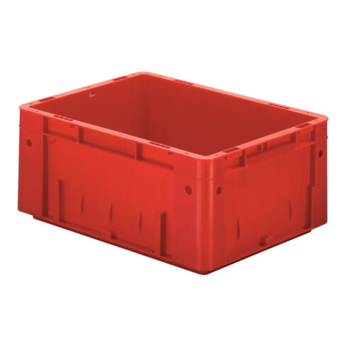 Transportbehälter L400xB300xH175mm rot PP Schwerlast Seitenwände geschl.