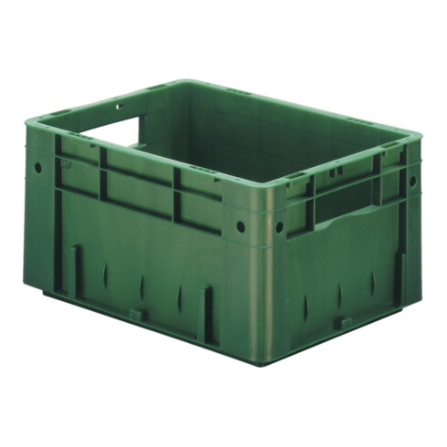 Transportbehälter L400xB300xH210mm blau PP Schwerlast Seitenwände geschl.