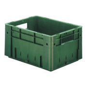 Transportbehälter L400xB300xH210mm grau PP Schwerlast Seitenwände geschl.