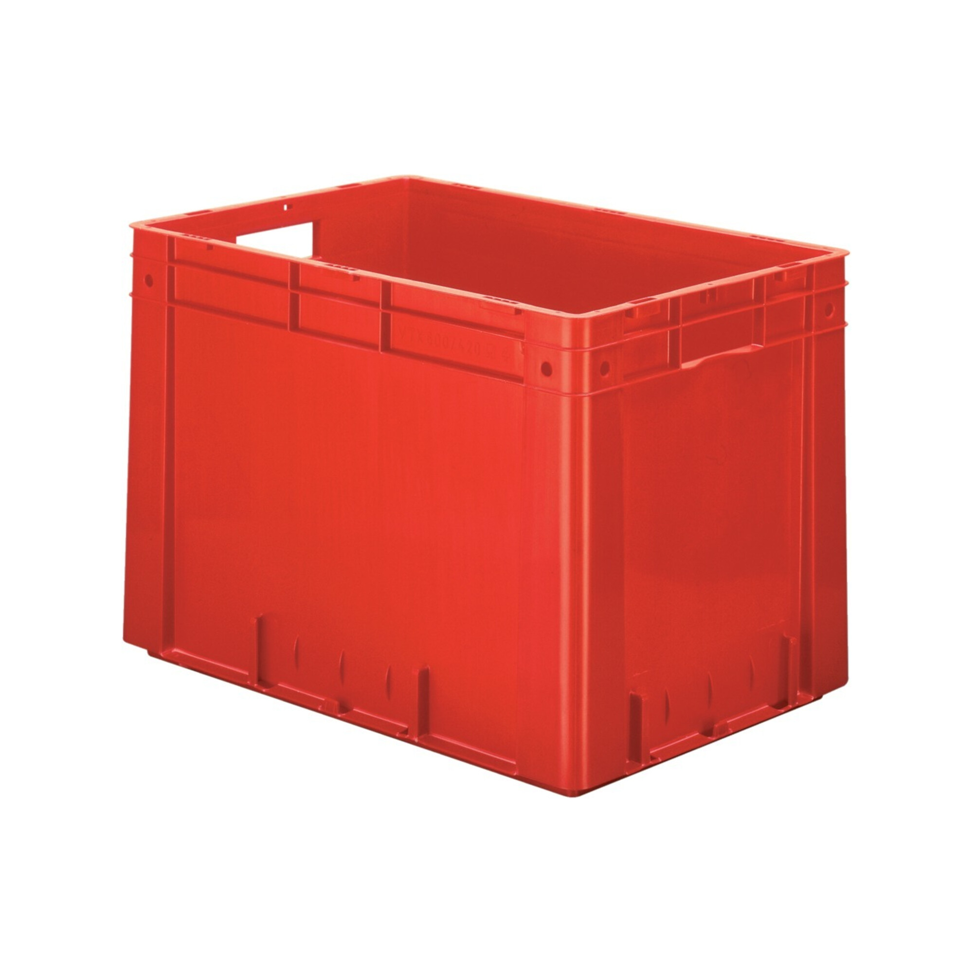 Transportbehälter L600xB400xH420mm blau PP Schwerlast Seitenwände geschl. ; LA-KA-PE