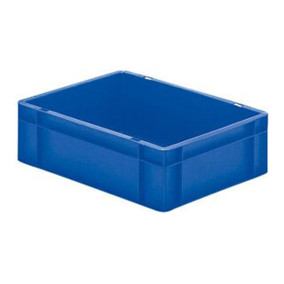 Transportstapelbehälter L400xB300xH120mm blau PP Seitenwände geschl.LA-KA-PE