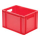 Transportstapelbehälter L400xB300xH270mm rot PP Seitenwände geschl.LA-KA-PE-1