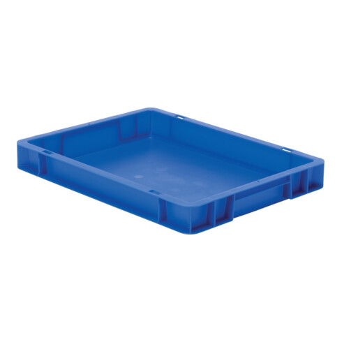 Transportstapelbehälter L400xB300xH50mm blau PP Seitenwände geschl.LA-KA-PE