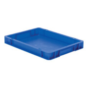 Transportstapelbehälter L400xB300xH50mm blau PP Seitenwände geschl.LA-KA-PE