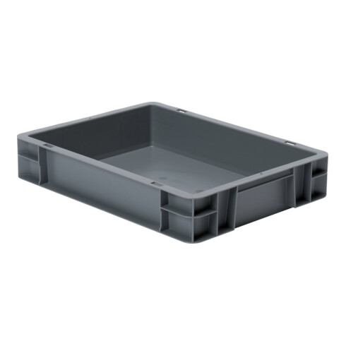 Transportstapelbehälter L400xB300xH75mm blau PP Seitenwände geschl.LA-KA-PE