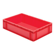Transportstapelbehälter L600xB400xH145mm rot PP Seitenwände geschl.LA-KA-PE