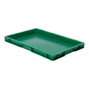 Transportstapelbehälter L600xB400xH50mm rot PP Seitenwände geschl.LA-KA-PE
