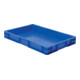 Transportstapelbehälter L600xB400xH75mm blau PP Seitenwände geschl.LA-KA-PE-1