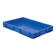 Transportstapelbehälter L600xB400xH75mm blau PP Seitenwände geschl.LA-KA-PE