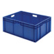 Transportstapelbehälter L800xB600xH320mm blau PP Seitenwände geschl.LA-KA-PE-1