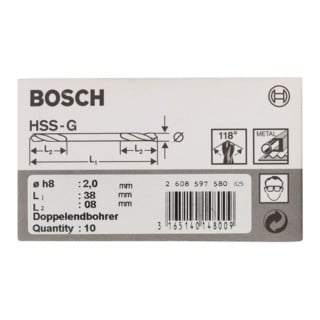 Bosch Punta trapano doppia HSS-G