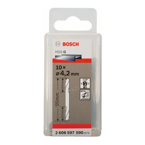 Bosch Punta trapano doppia HSS-G 4,2x14x55mm