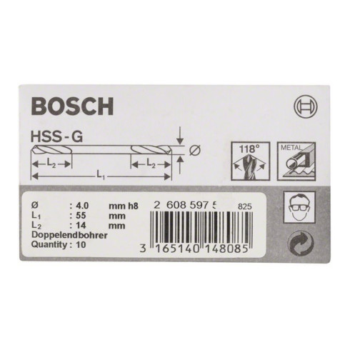 Bosch Punta trapano doppia HSS-G 4x14x55mm