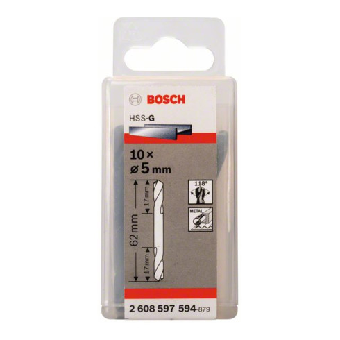 Bosch Punta trapano doppia HSS-G 5x17x62mm