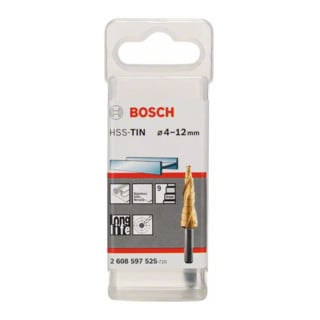 Bosch Punta trapano a gradino HSS-TiN