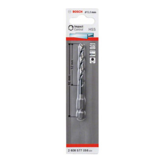 Bosch Punta trapano elicoidale HSS con attacco esagonale, 3x33x72mm