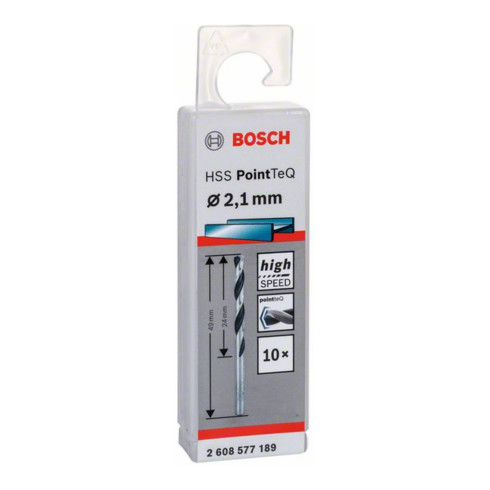 Bosch Punta trapano elicoidale HSS PointTeQ DIN 338 per metallo