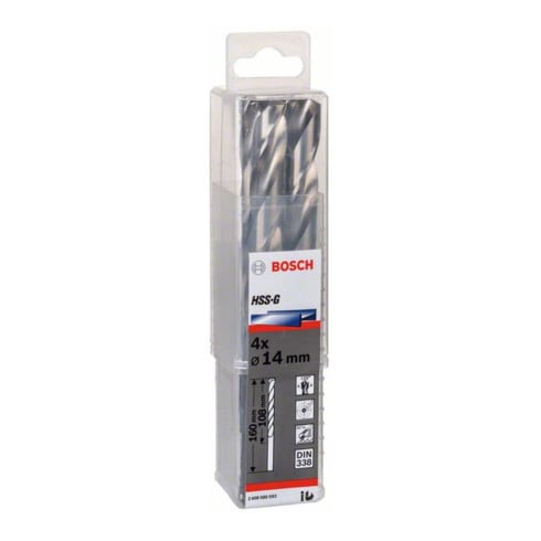 Bosch Punta trapano HSS-G DIN 338 per metallo, con gambo ridotto 14x108x160mm