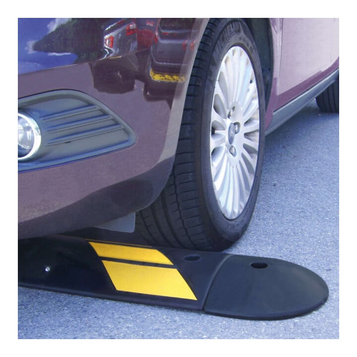 EasyRide Seuil de chaussée élément standard 300 × 1800 × 75 mm caoutchouc recyclé noir-jaune
