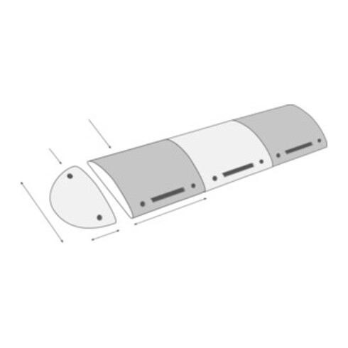 Traverse Moravia TOPSTOP 5-RE élément standard noir 500 x 500 x 500 x 70 mm