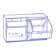 Traverse n° 2 système de stockage MultiStore plastique antichoc, gris clair-5