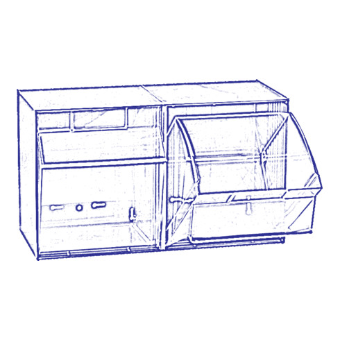 Traverse n° 2 système de stockage MultiStore plastique antichoc, gris clair